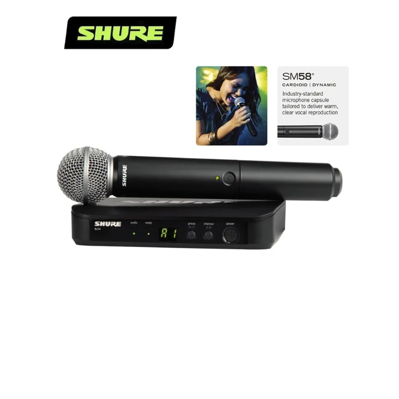 Shure Mic Mv7 - Shure BLX24 Wireless System Microphone for