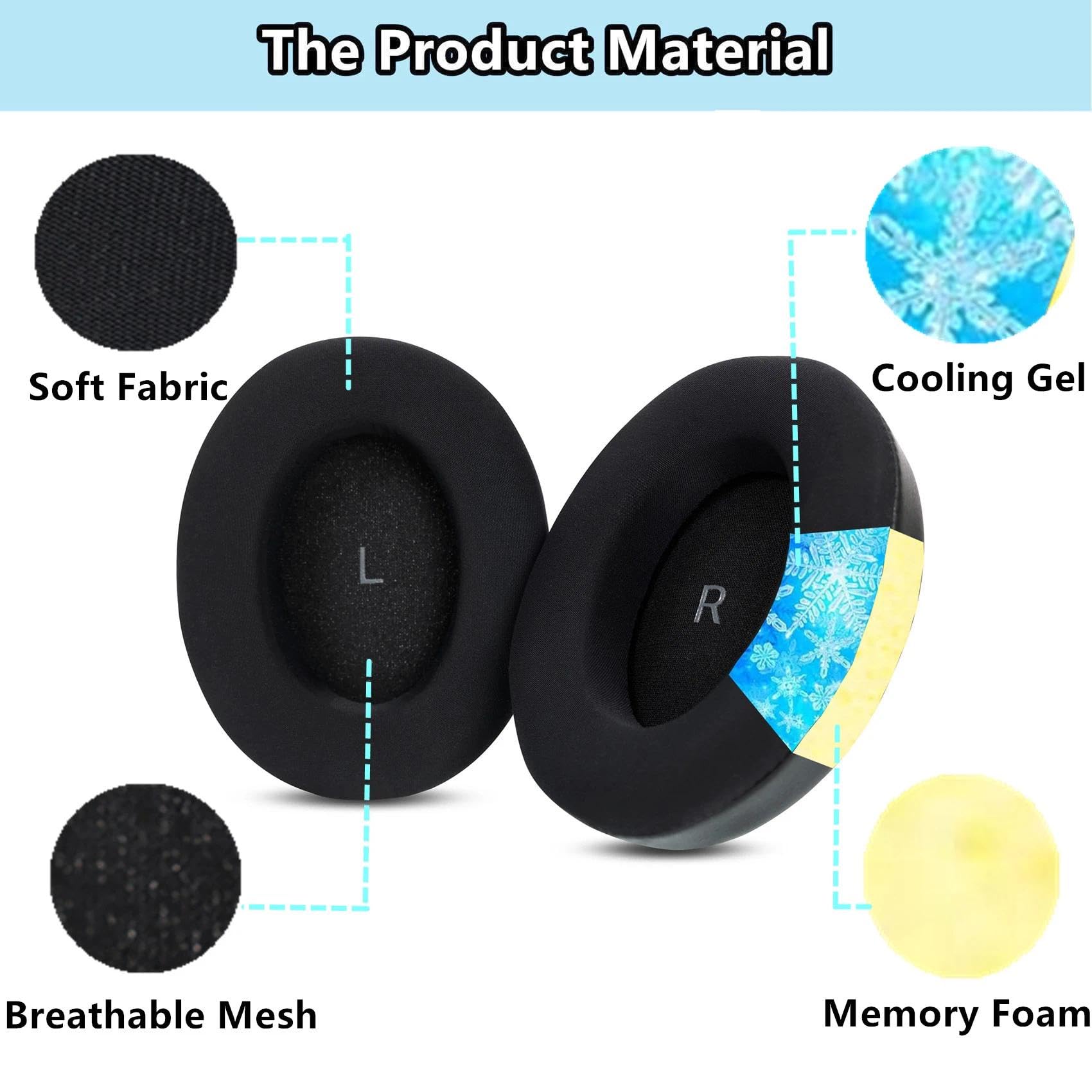 Cooling Gel Softer Ear Pads, R - Sennheiser Headphone Momentum 4 review and price